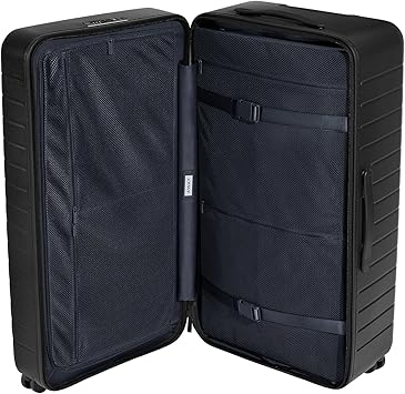 Large Trunk Luggage, 31 Inch Hardside Suitcase with Spinner Wheels, Lightweight & Durable, TSA Lock, Ideal for Long Trips, Jet Black