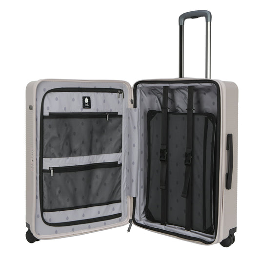 btL 28-inch Hardside Checked Upright Luggage, Taupe